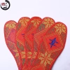 All-red cross embroidery, cross-stitch embroidered festive insoles, moisture-absorbing and breathable insoles details Picture
